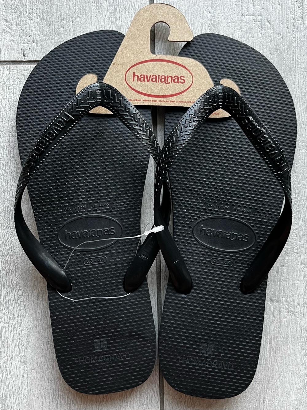 Havaianas Top Flip Flops Black – Men 11/12 (Women 13/14) - Brand New with Tags